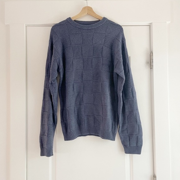 Roundtree and Yorke Vintage Checker Knit Sweater - S - Picture 1 of 4